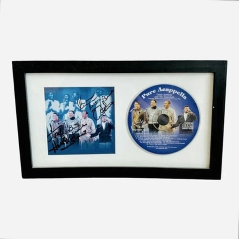 Framed Little Anthony & The Imperials Signed Photo Pure Acappella CD Memorabilia